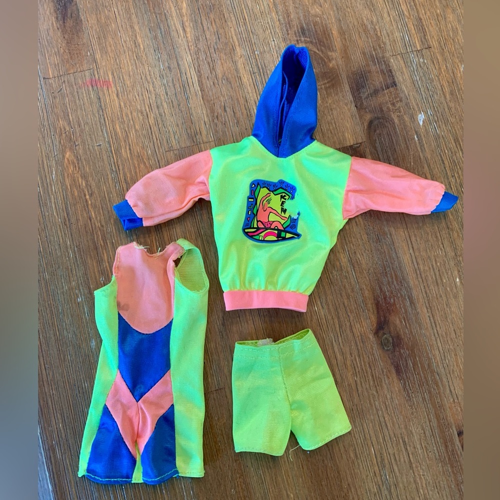 Barbie Vintage Ken Doll surf outfit bundle hoodie, shorts and wetsuit